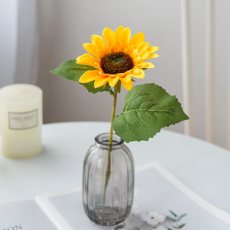 Künstliche Sonnenblumen, Seide, Gerbera-Vasen, Heimdekoration, Garten, Festival, Brautaccessoires, Ausverkauf, Hochzeit, DIY-Sammelalben im Freien