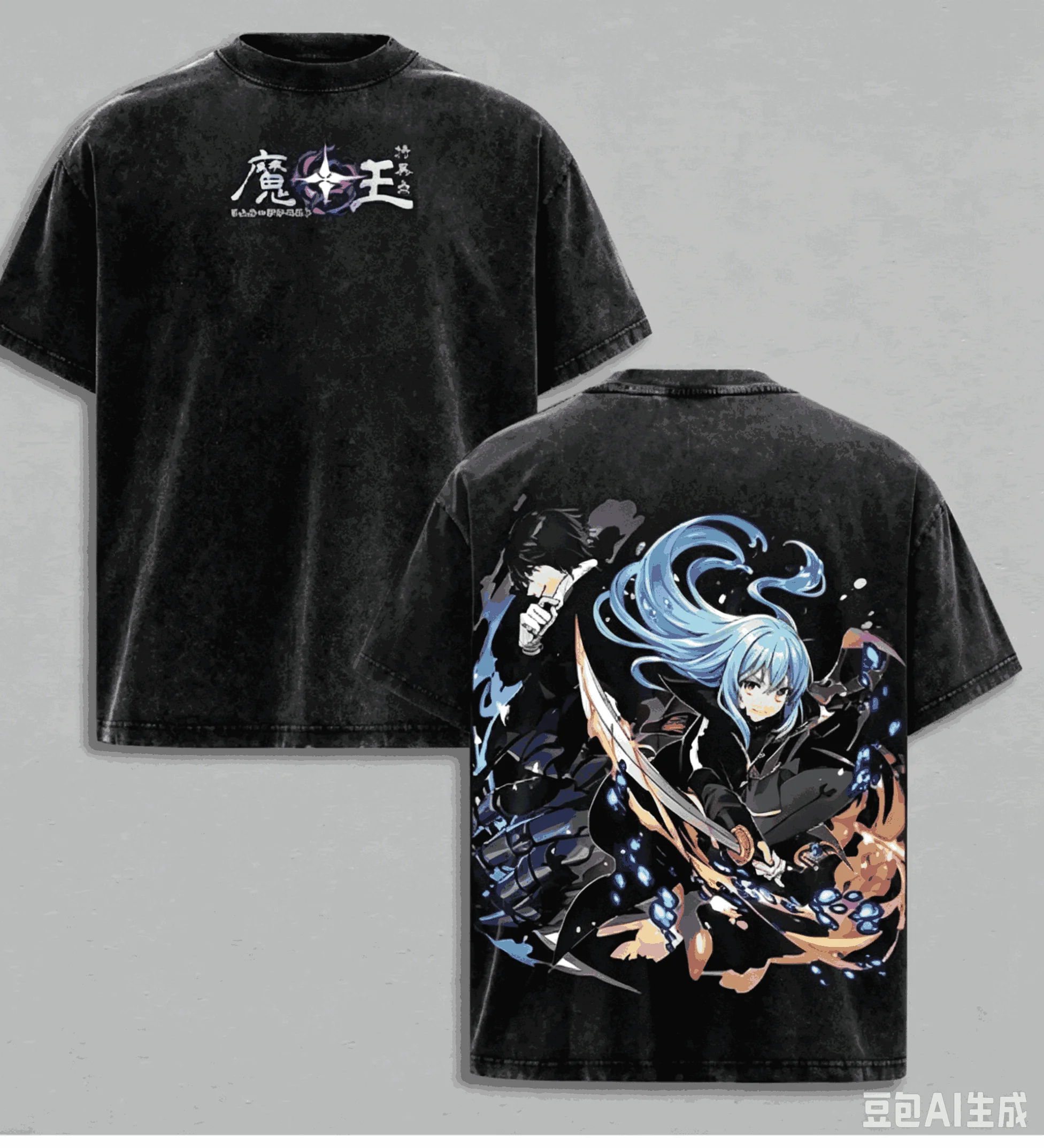 That Time I Got Reincarnated as a Slime Washed T-shirt 2026 New Model personality Clothes shirt Year round clothing Retro soft