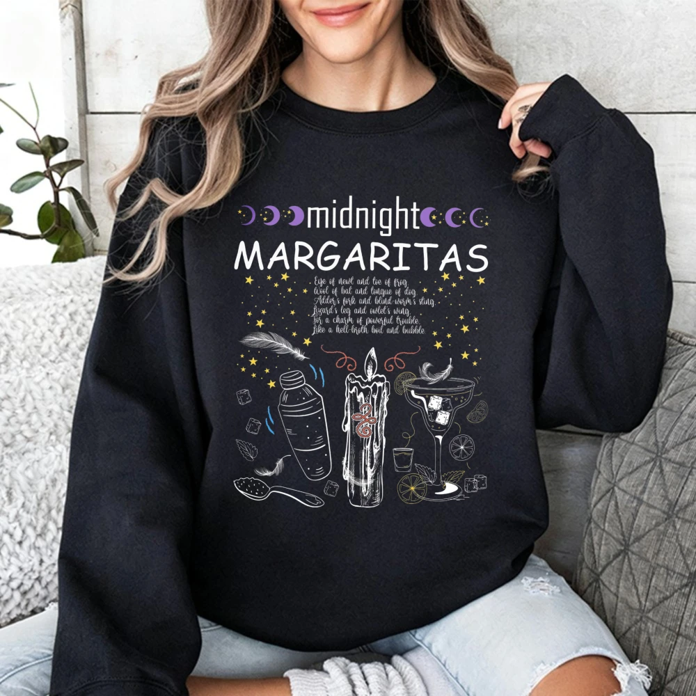 Halloween Midnight Margaritas Sweatshirt Practical Magic Unisex Streetwear Pullover Cute Fall Apothecary Top Halloween Hoodies