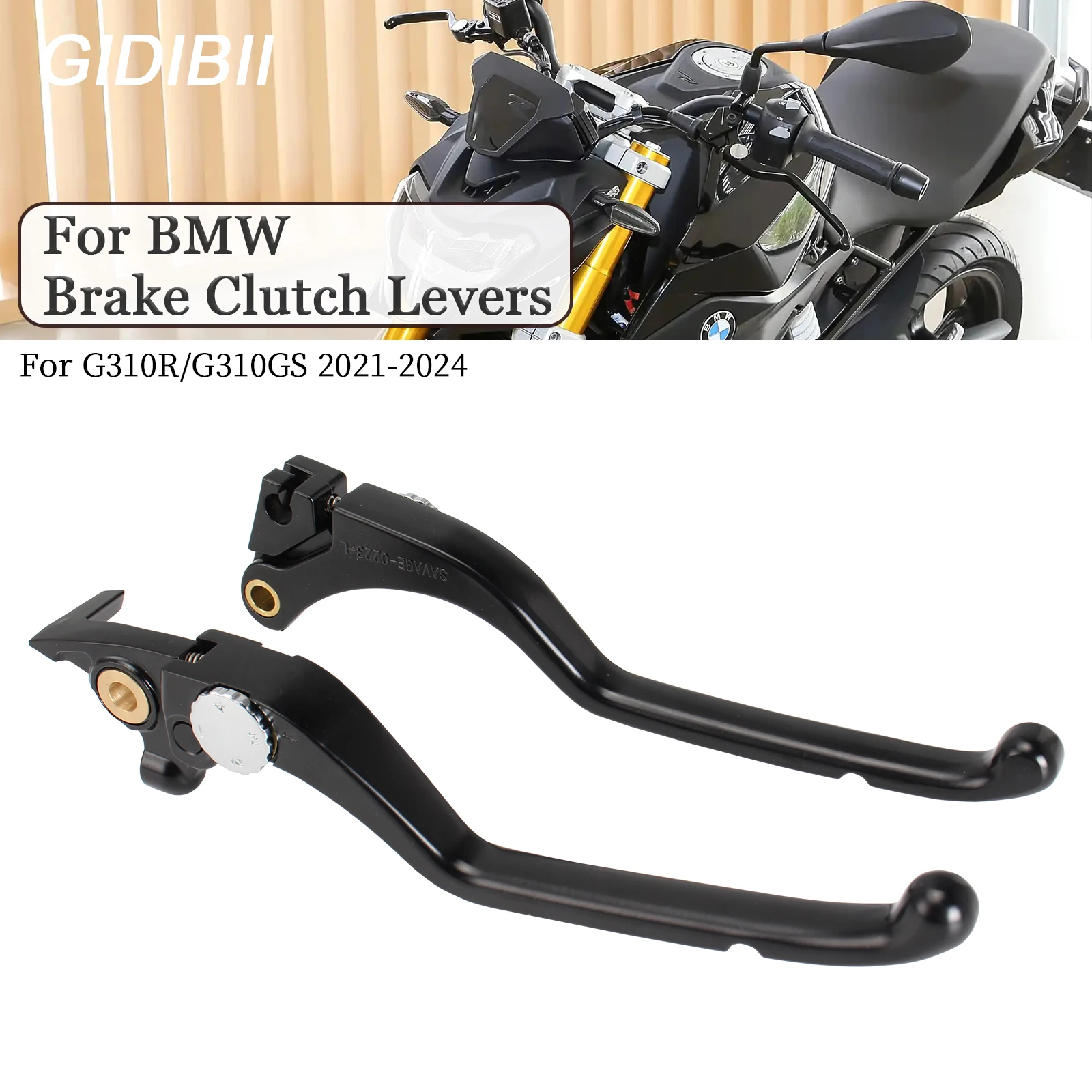 

Black Aluminum For BMW G310GS G310R 2021-2024 Motorcycle Manual Control Brake Clutch Levers
