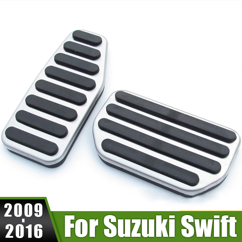 For Suzuki Swift 2009 2010 2011 2012 2013 2014 2015 2016 Aluminum Car Footrest Pedal Accelerator Fuel Brake Clucth Pedals Cover