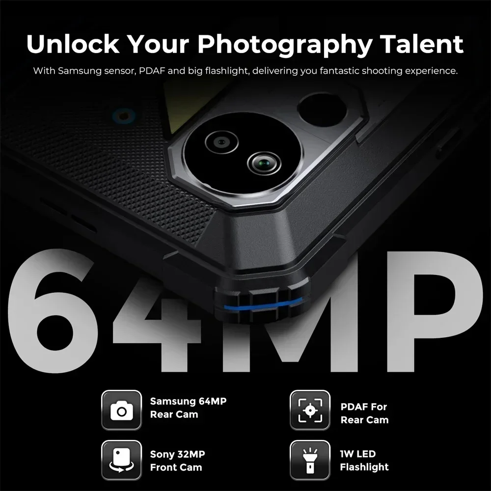 FOSSiBOT DT2 10.4 Inch Rugged Tablet Pad 20GB+256GB 22000mAh Android 13 PC Tablets Octa Core 4G LTE Tablet 66W Fast Charge