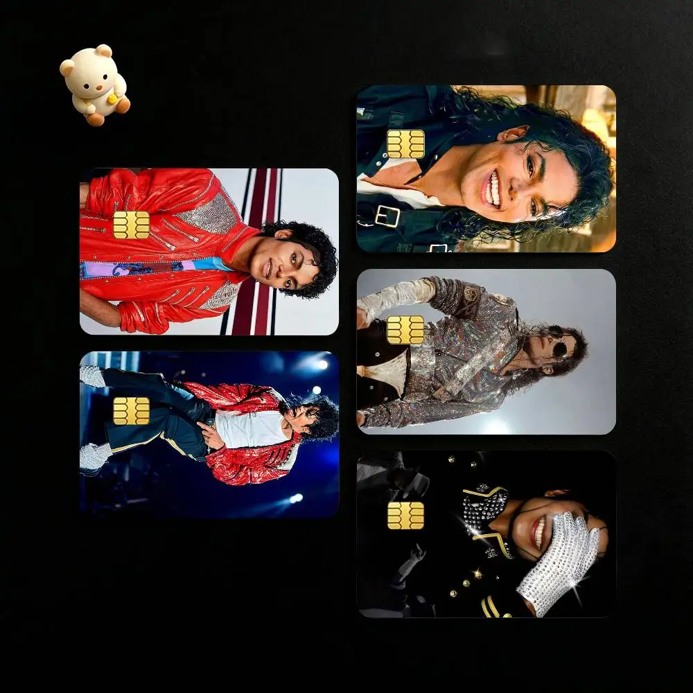 Legend Superstar M-Michael Jackson Credit Card HD Stickers Small Chip Waterproof Sticker Game Card Decal Gift