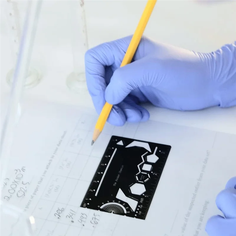 ABKW-Pocket Chemiker Schablone für organische Chemie, Zeichenschablone für Chemiker, Chemieingenieur