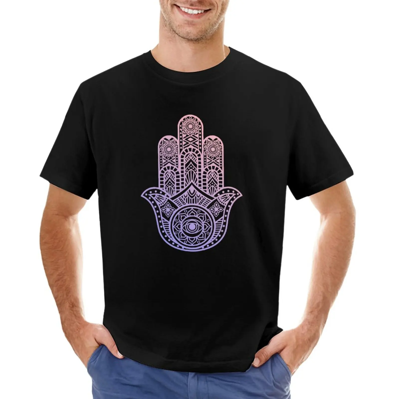 

Protection and good fortune: Hand of Fatima or Hamsa T-Shirt shirts graphic tees hippie clothes mens clothes