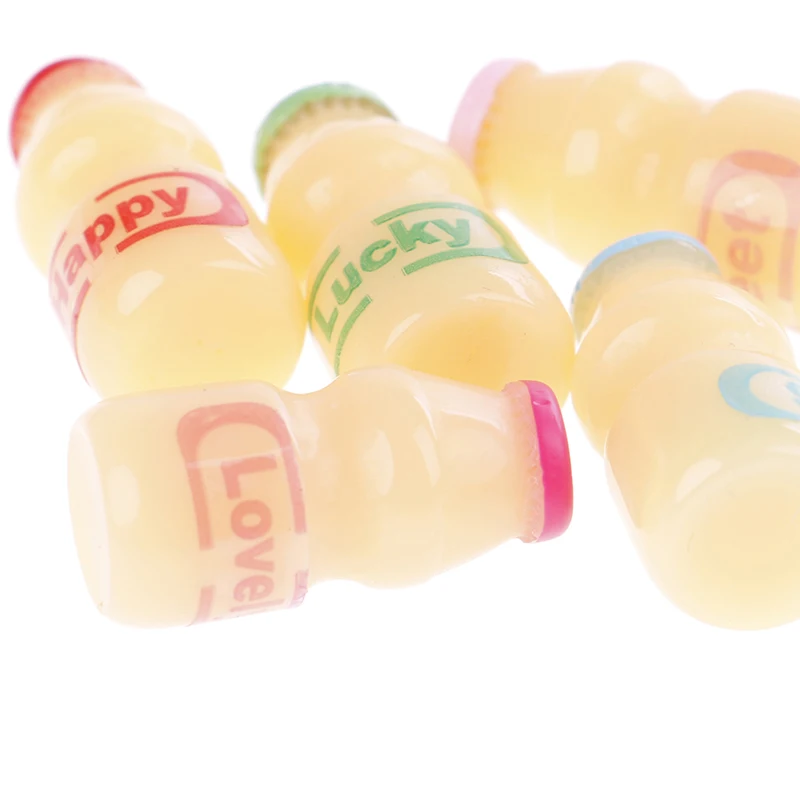 5 ピース/ロットミニチュアドールハウスミルクドリンクふり食品 1/12 1/6 ドールハウスおもちゃ