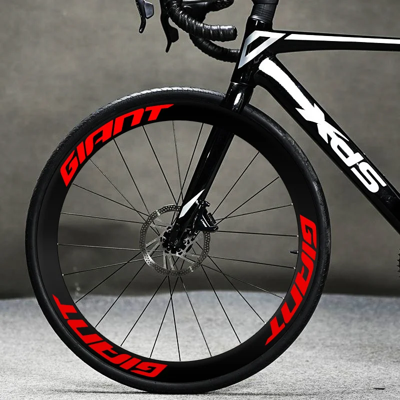 12Pcs/Set 22cm Bicycle Wheel Rim Vinyl Sticker, Waterproof Multi-Color Decal for Bike Frame & Letter Decor - view 5