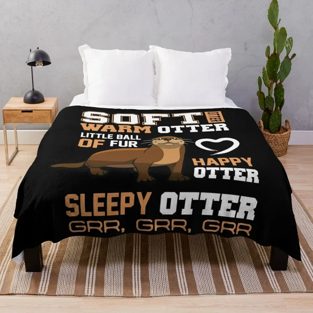 

Otter Gifts Soft Otter Warm Otter Happy Funny Throw Blanket Soft Plush Plaid Camping Luxury St for sofa Blankets