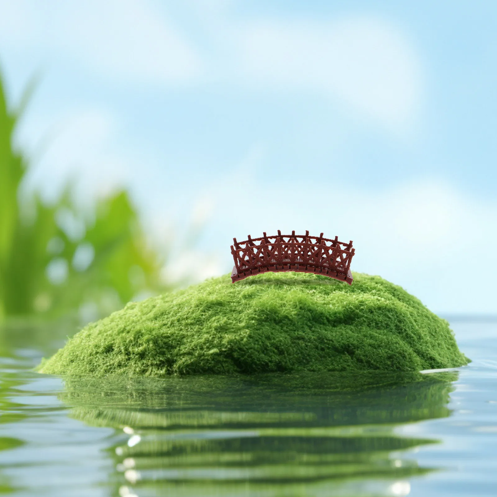 2pcs Miniature Bridge Decor Micro Landscape Arch For Garden Home Office Desktop Diy Bonsai Scene Plastic Accessory