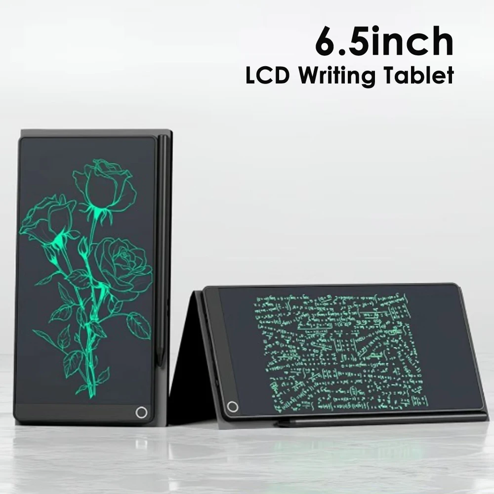 Full Screen LCD Writing Pad LCD Writing Tablet Portable Erasable 6.5 Inch Full Screen Digital Notepad for Taking Notes Drawing