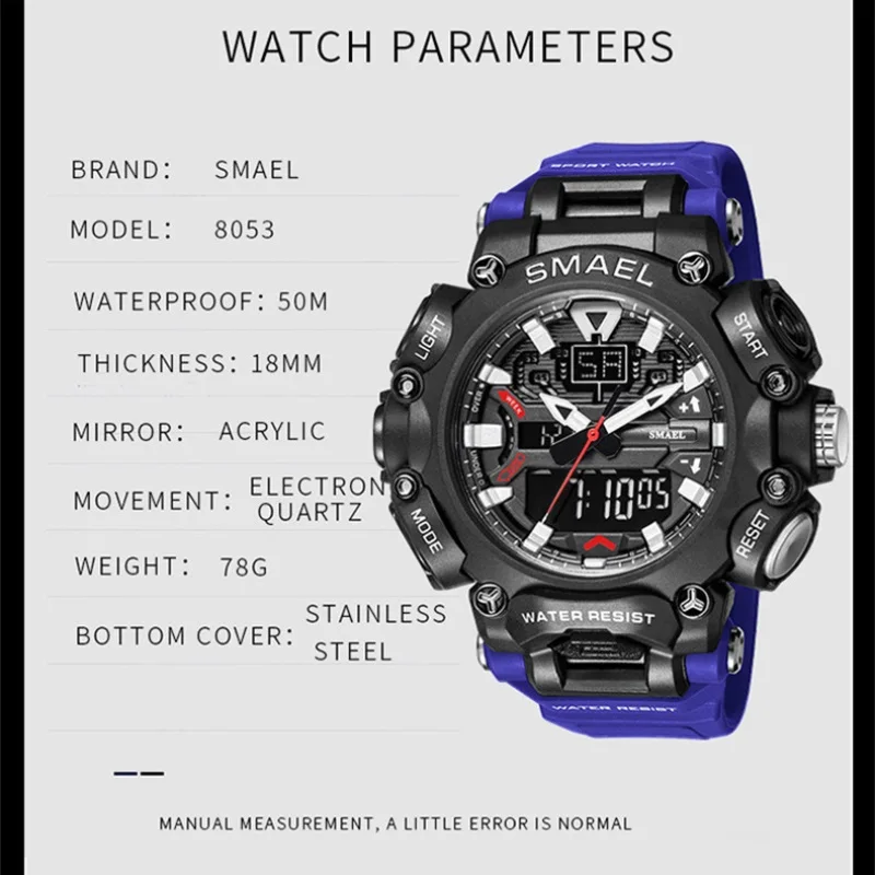 Уличные военные мужские спортивные часы, камуфляжные водонепроницаемые кварцевые аналоговые наручные часы из искусственной кожи, повседневные спортивные стильные цифровые часы с двойным временем