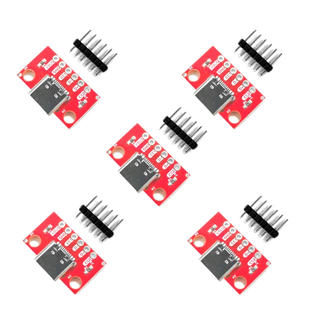 5Pcs TYPE-C Weibliche Test Board USB 3,1 PCB Board 16P zu 2,54mm Stecker Buchse Hohe strom Power Adapter Modul