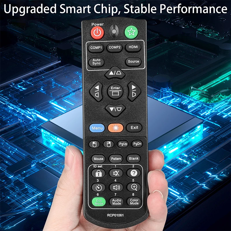 RCP01061 Remote Control Compatible With ViewSonic Tiger DLP Projectors XY7080 PJD5151 VS15871 PJD5153 VS15872 PJD5155 VS15873