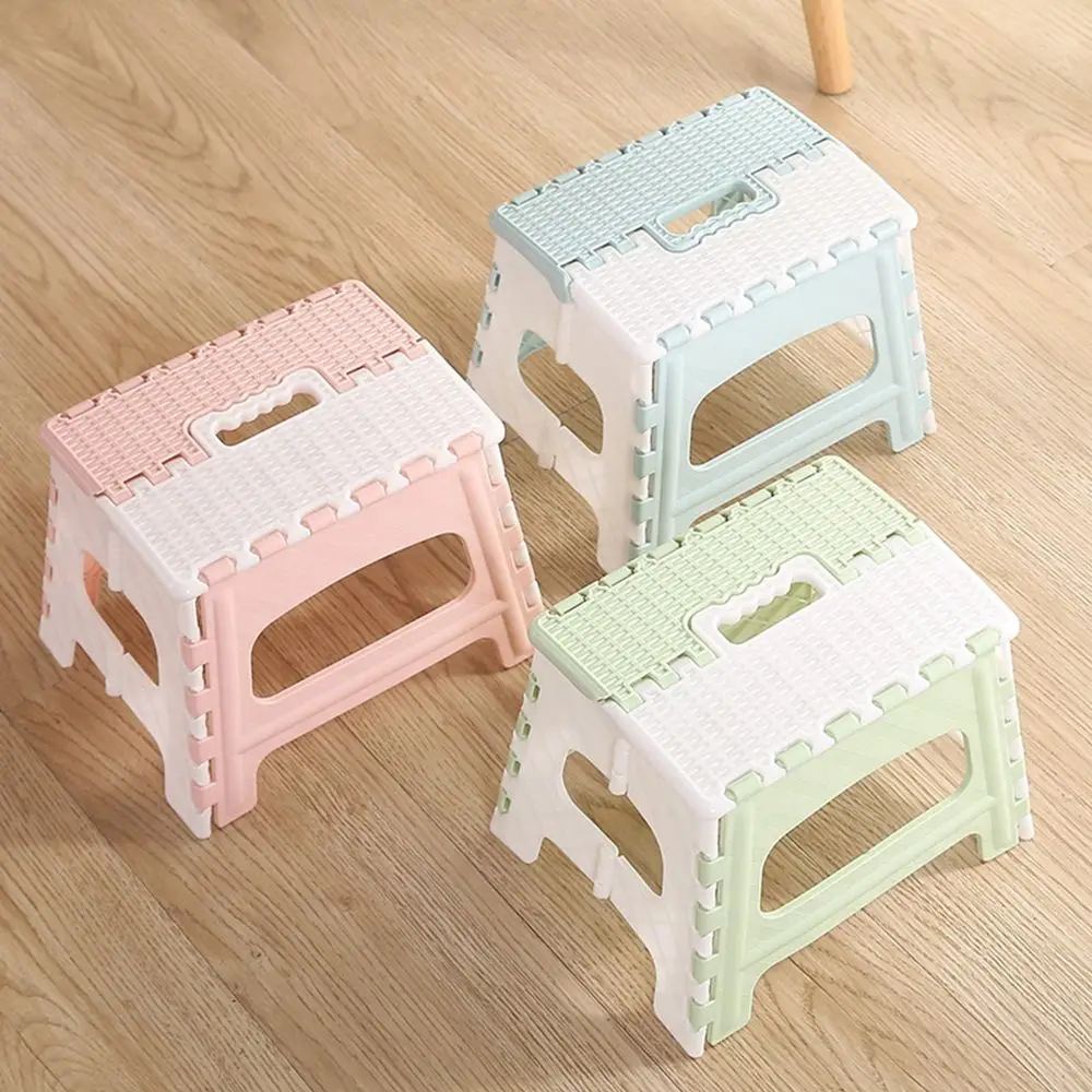 Convenient for Outdoor, Indoor PP Material Multi Purpose Easy Storage Small Size Stool Folding Stool Kids Seat Stepstool