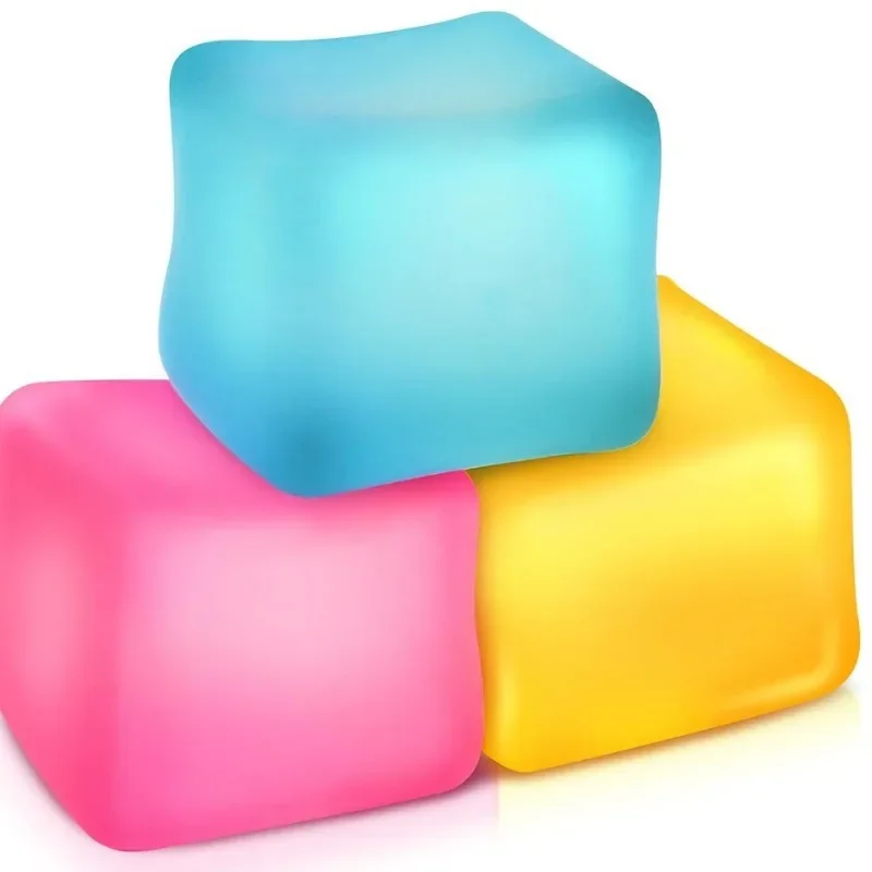 Pressure Relief Cube Water Cube Simulation Ice Cube Gel Filled Fingertip Calming Toy Kneadle