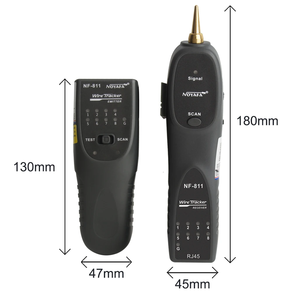 Imagem -02 - Cabo Tester Telefone Fio e Cabo Detector Rede Cabo Tracker Fault Locator Continuidade Test Tool Rj45 Rj11 Noyafa-nf811