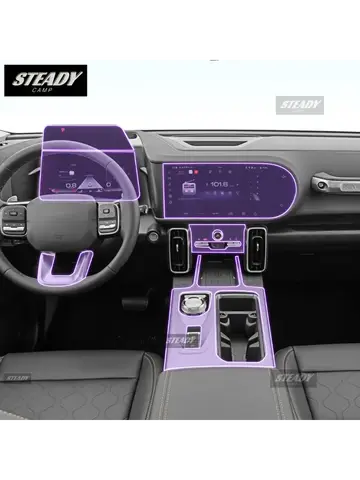 Haval Dargo 2022-2023 자동차 인테리어 센터 콘솔 투명 TPU 페인트 보호 필름 안티 스크래치 스티커 LCD 화면 PPF