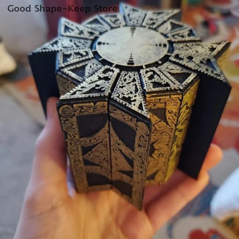صندوق ألغاز Hellraiser مع شخصيات متحركة من سلسلة الأفلام، لعبة اختبار مثالية للذكاء والذكاء ذو طابع رعب للبالغين والأطفال
