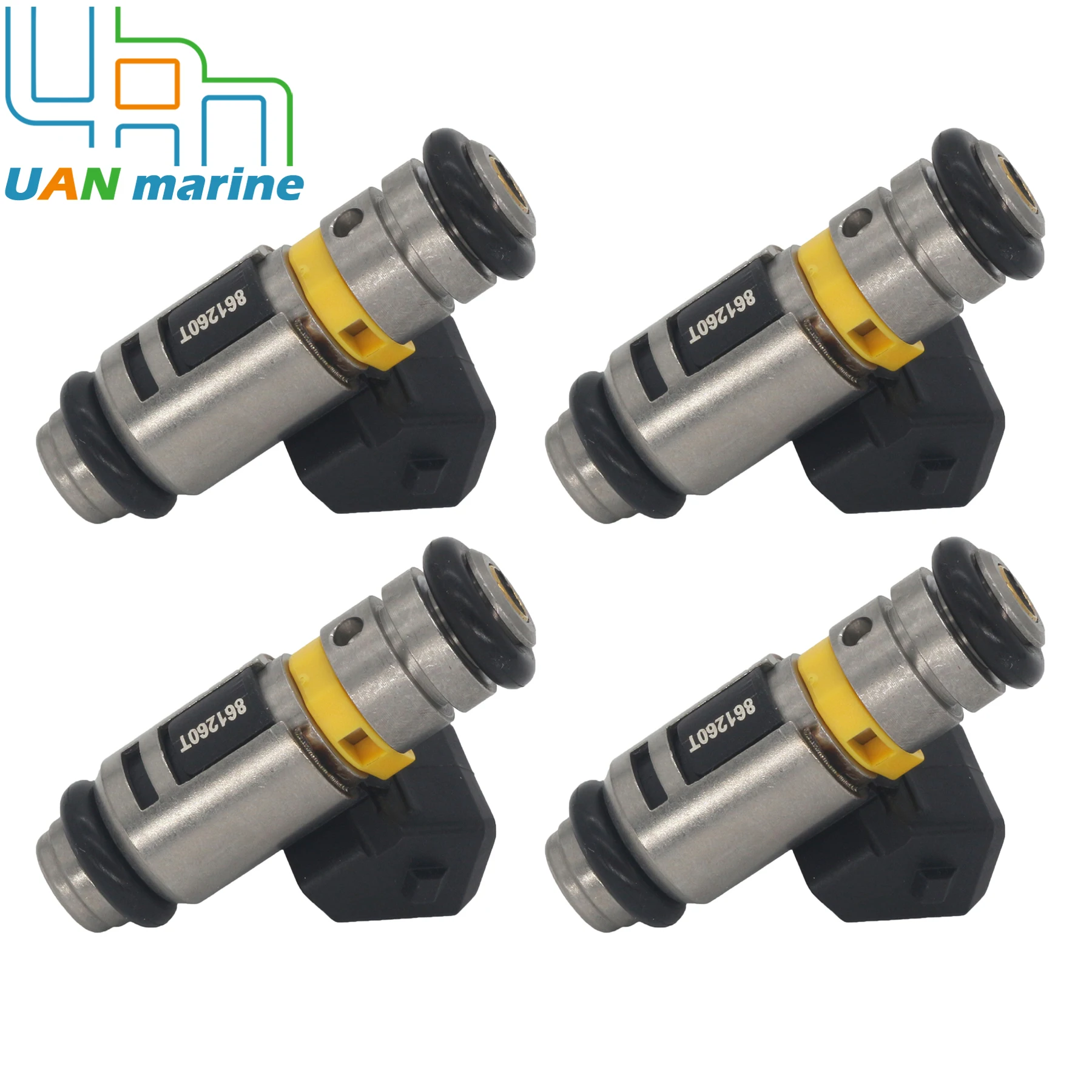4 Pcs 861260 Fuel Injector Nozzle Unit Fits for Mercury MerCruiser Alpha Bravo 4.3 To 6.2 L Replaces 861260T IWP-069 50101302