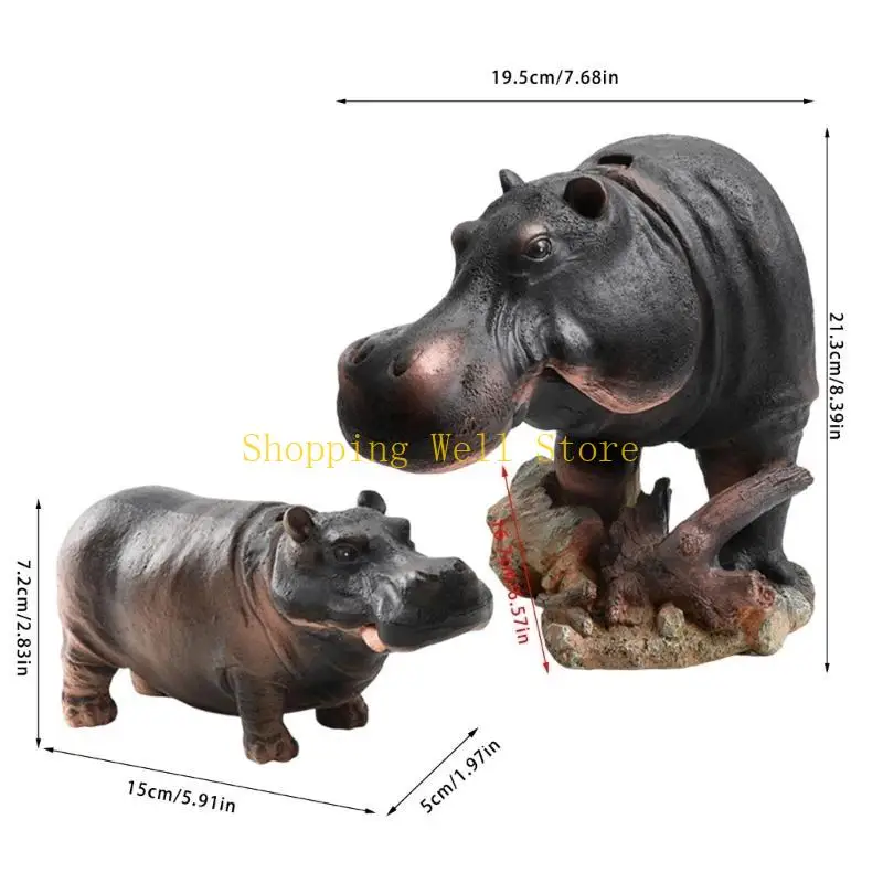 KX4B Fashion Hippos Aquariums украшения рыбки бабочек для кислородных рыб насосы кислорода