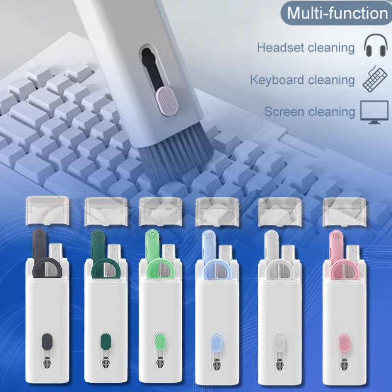 keyboard cleaning kit 7 in 1Cleaner Brush Earphone Cleaning Pen For Headset iPad Phone Cleaning Tools Cleaner Keycap Puller Kit