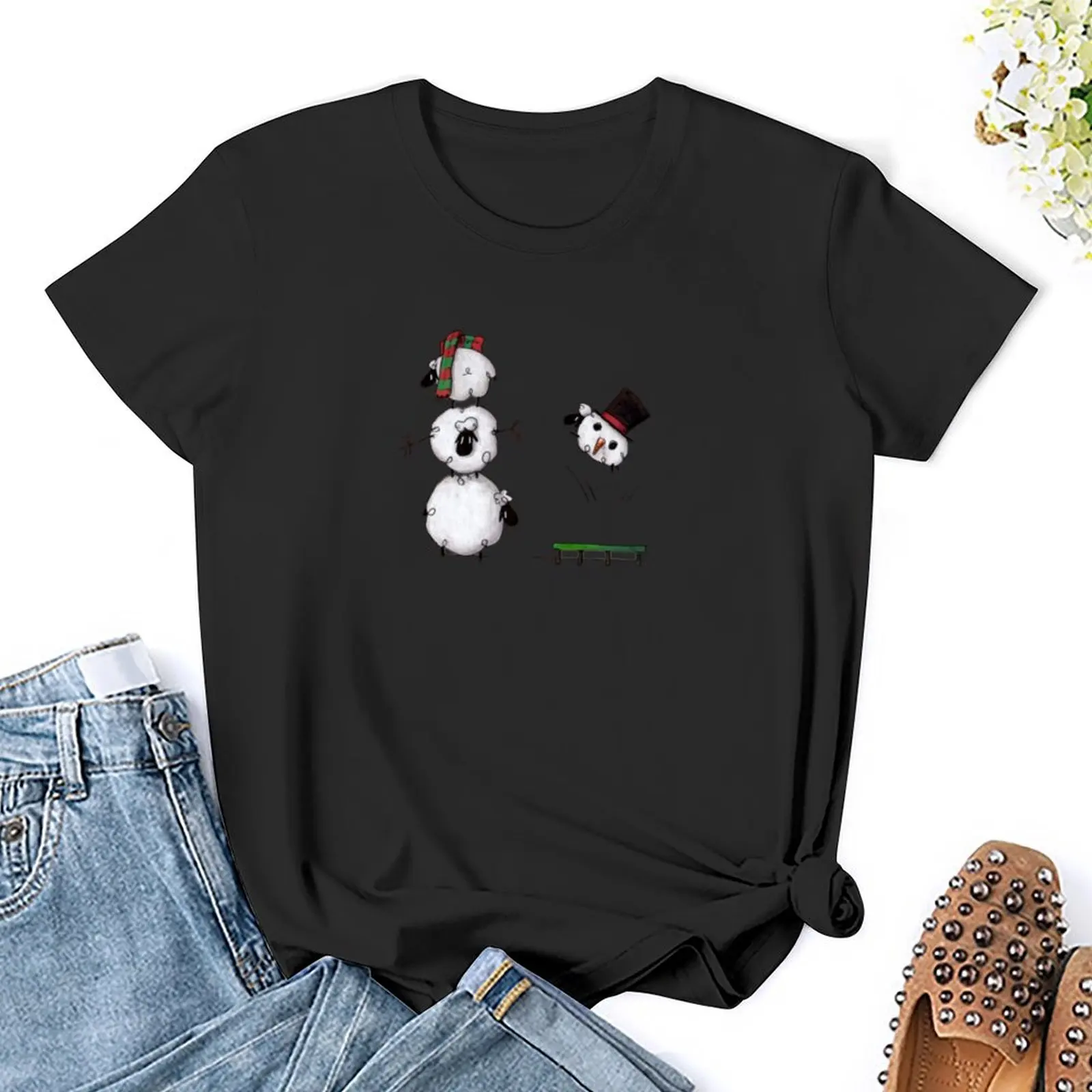 Season''s Bleatings - Transparent T-Shirt tops summer tops female oversized plus size t shirts for Women loose fit