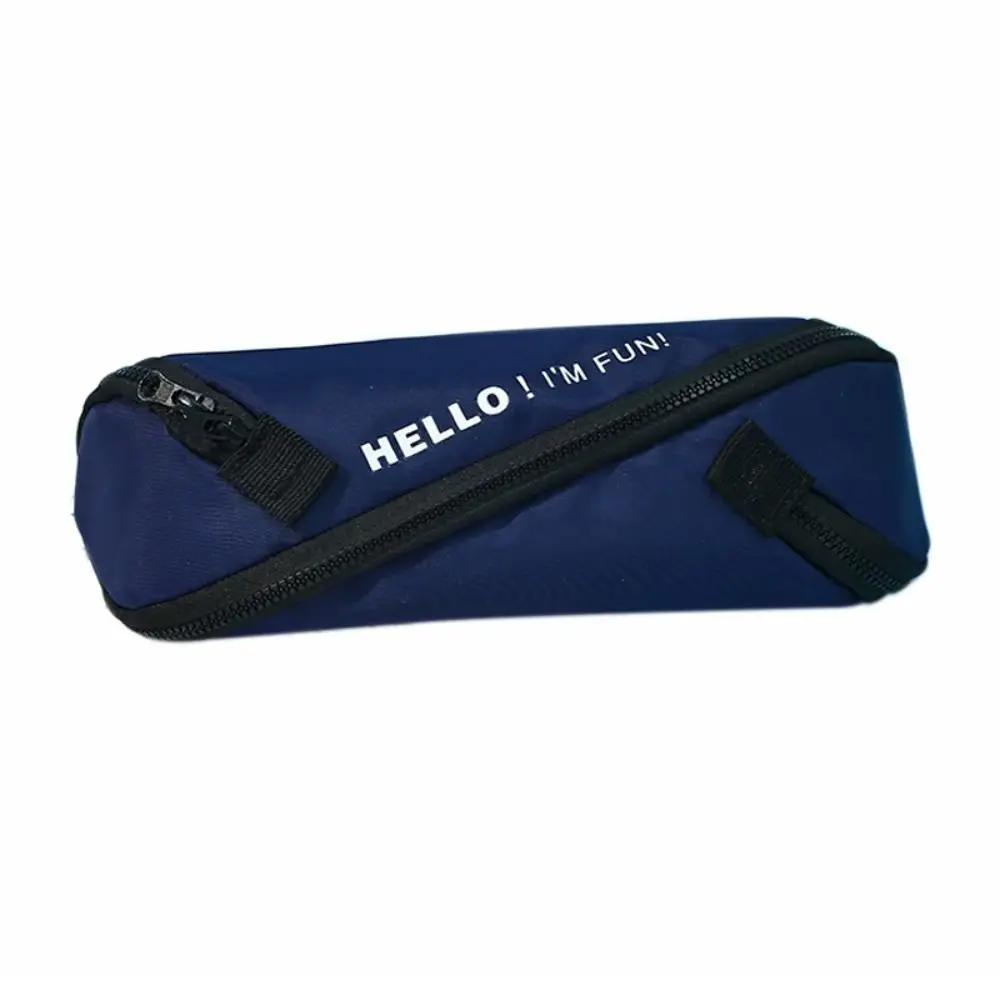 Einfaches Polyester-Federmäppchen mit S-Reißverschluss-Design, tragbare Stifttasche, großes Fassungsvermögen, Federmäppchen für Bürobedarf