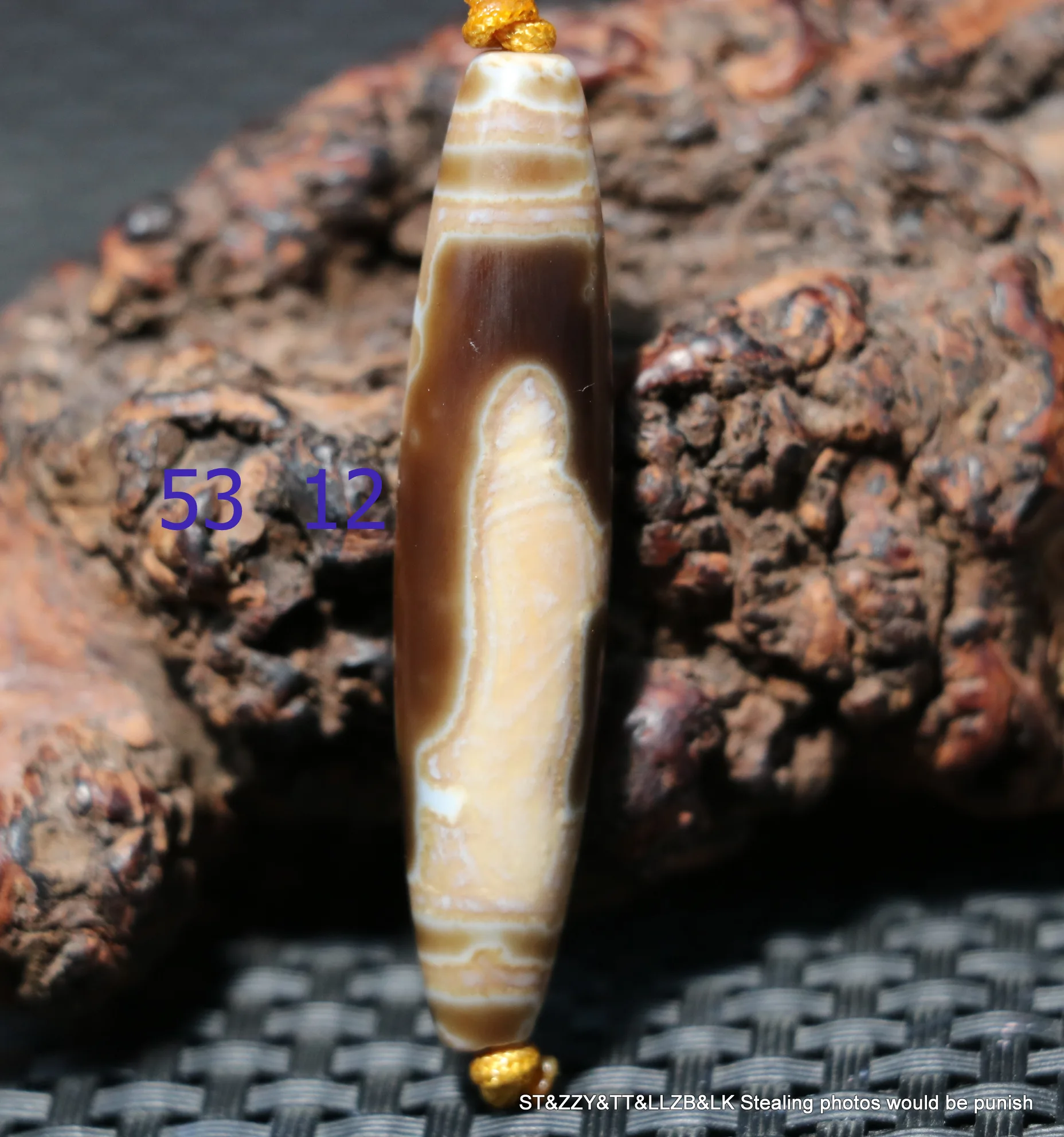 Big Treasure Talisman Magic Energy Tibetan old Agate Mercy Symbol 2 Kwan Yin dZi Bead Amulet Pendant FR timestown UP0610C3