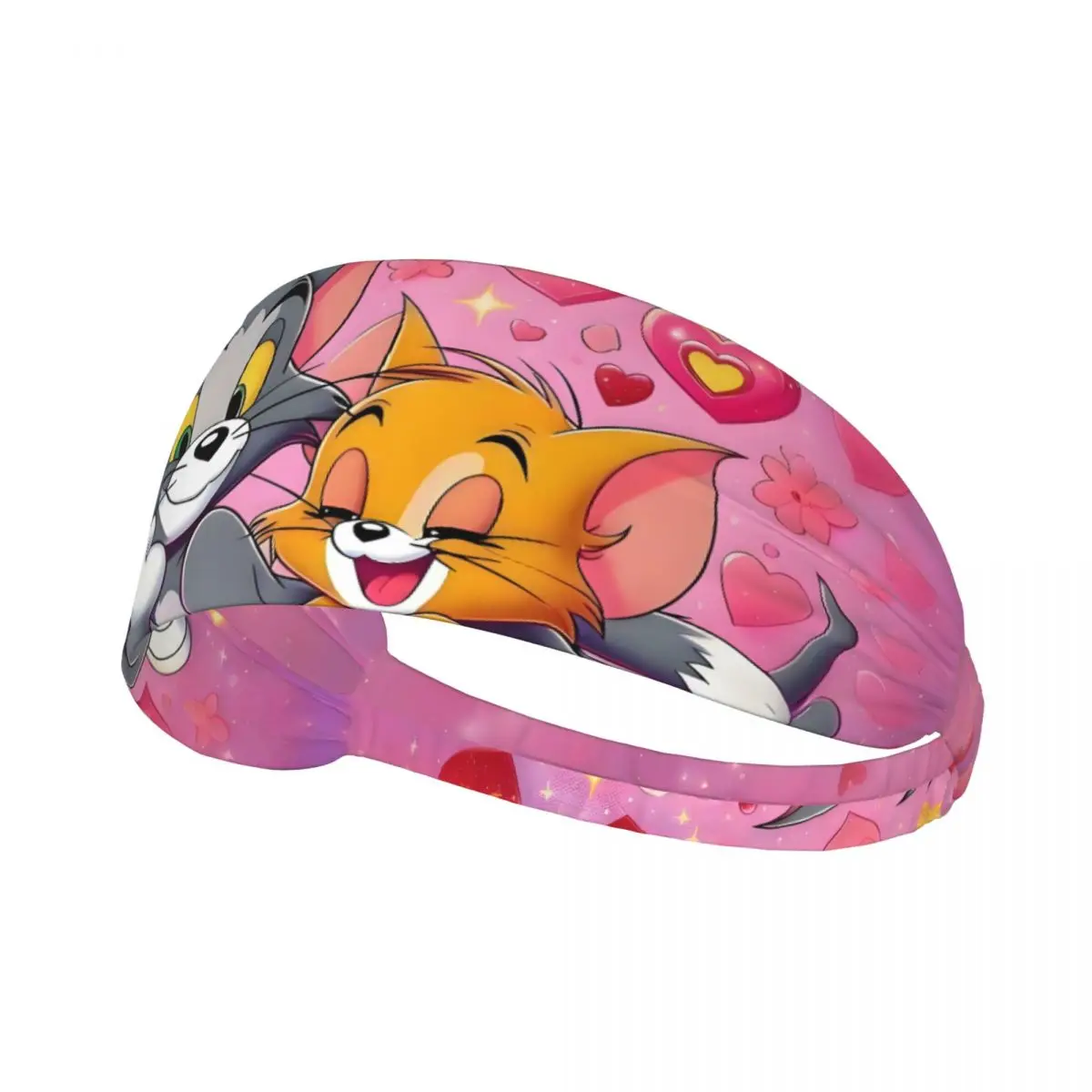 

Custom Anime Tom And Jerry Sweatband Women Men Moisture Wicking Cartoon Cute Athletic Headband for Yoga