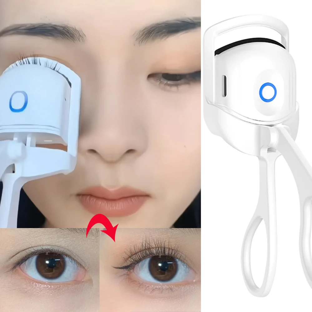 Electric Heated Eyelash Curler Charging Thermal Perm Eyelashes Curls Long Lasting Shaping Lash Comb Eyes Makeup Korean Cosmetics