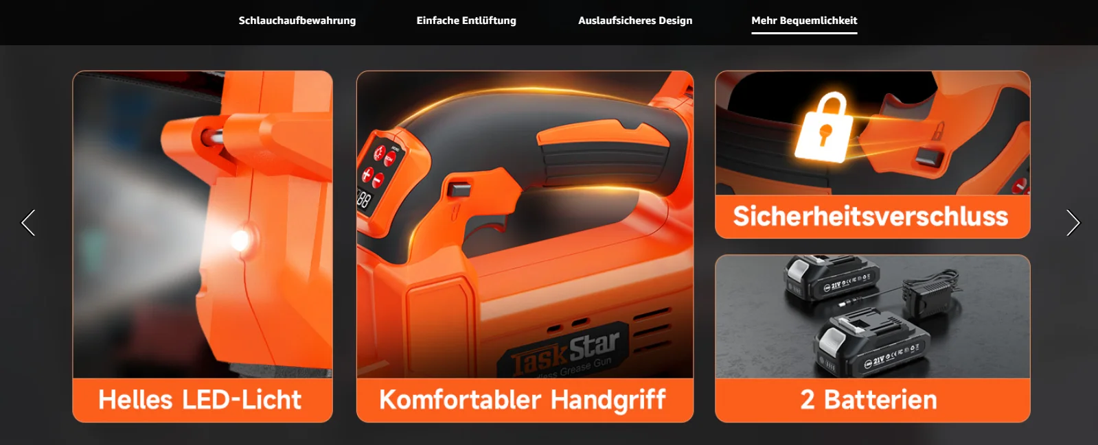 Taskstar 10000PSI Elektrisches Fettpressen-Set, verbesserte Fettpresse 4,6 oz/min für Traktoren, LKWs, für Makita 18V Akku. – Detail 11