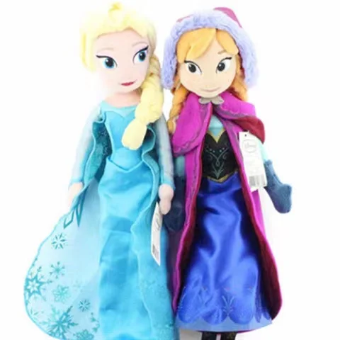 Frozen Snow Queen Elsa bambola di peluche principessa Anna Elsa bambola ragazza giocattoli Elza peluche giocattoli per bambini regalo di compleanno di Halloween 40/50 cm