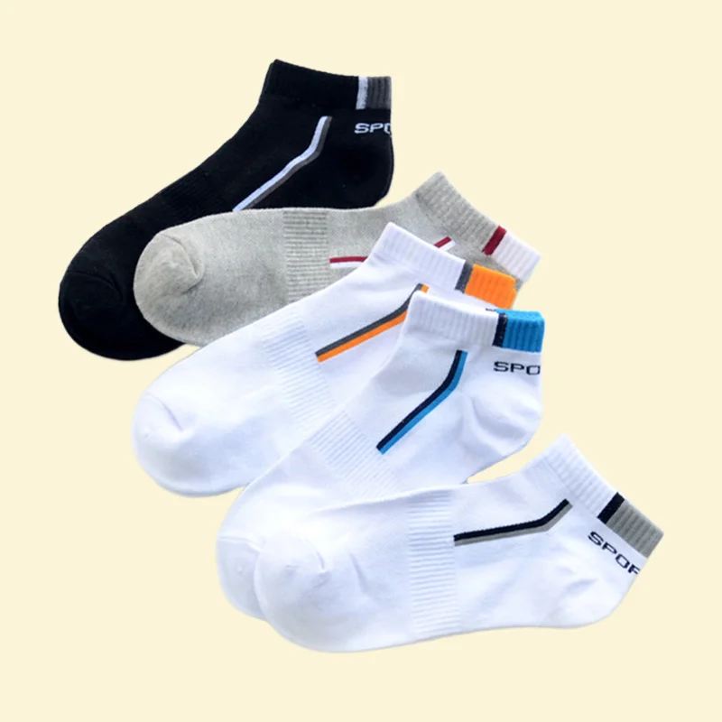 5/10/20 Pairs New Men High Quality Cotton Boat Socks Fashion Casual Short Sports Cotton Socks Soft Breathable Men's Ankle Socks