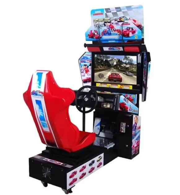 

Factory Coin Operated Arcade Car Full Motion Simulator 4d Driving Game Machine Cockpit Outrun 32 Car Sim Racing Games Simulator