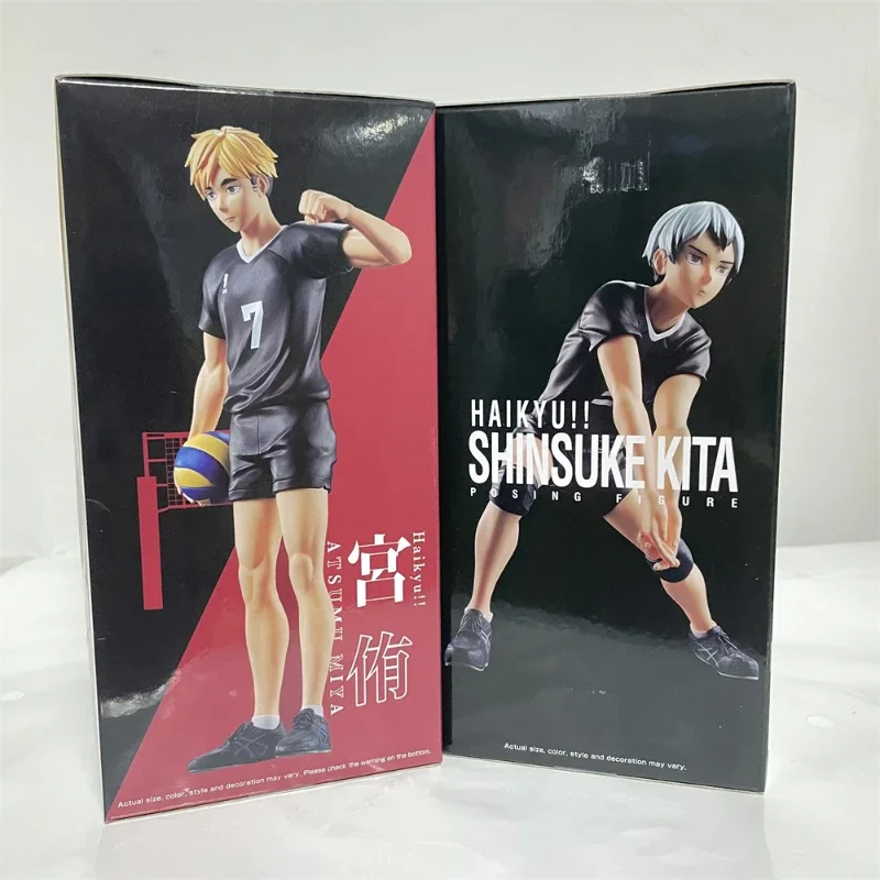 In Stock Bandai Original Anime HAIKYU!! ATSUMU MIYA  Figure POSING FIGURE SHINSUKE KITA  Action  PVC Model Toys Doll