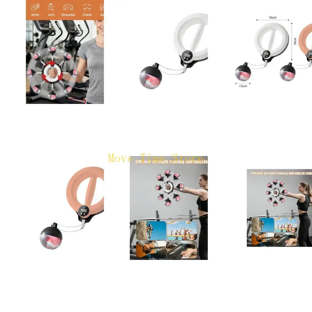 

92ME Автоматическое светящееся оборудование для тренировок Колесо для упражнений Smarted Светодиодные регулируемые кольца для и