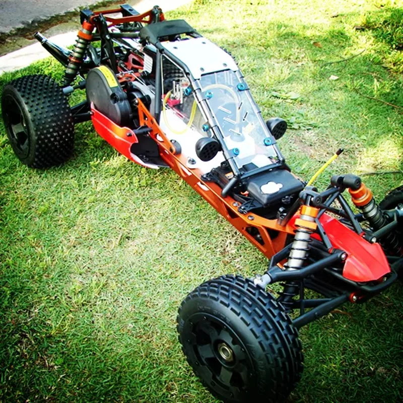 Przezroczyste okna dekoracyjne, osłona przednia szyba, osłona przeciwpyłowa do Rovan KM HPI Baja 5B w skali 1:5