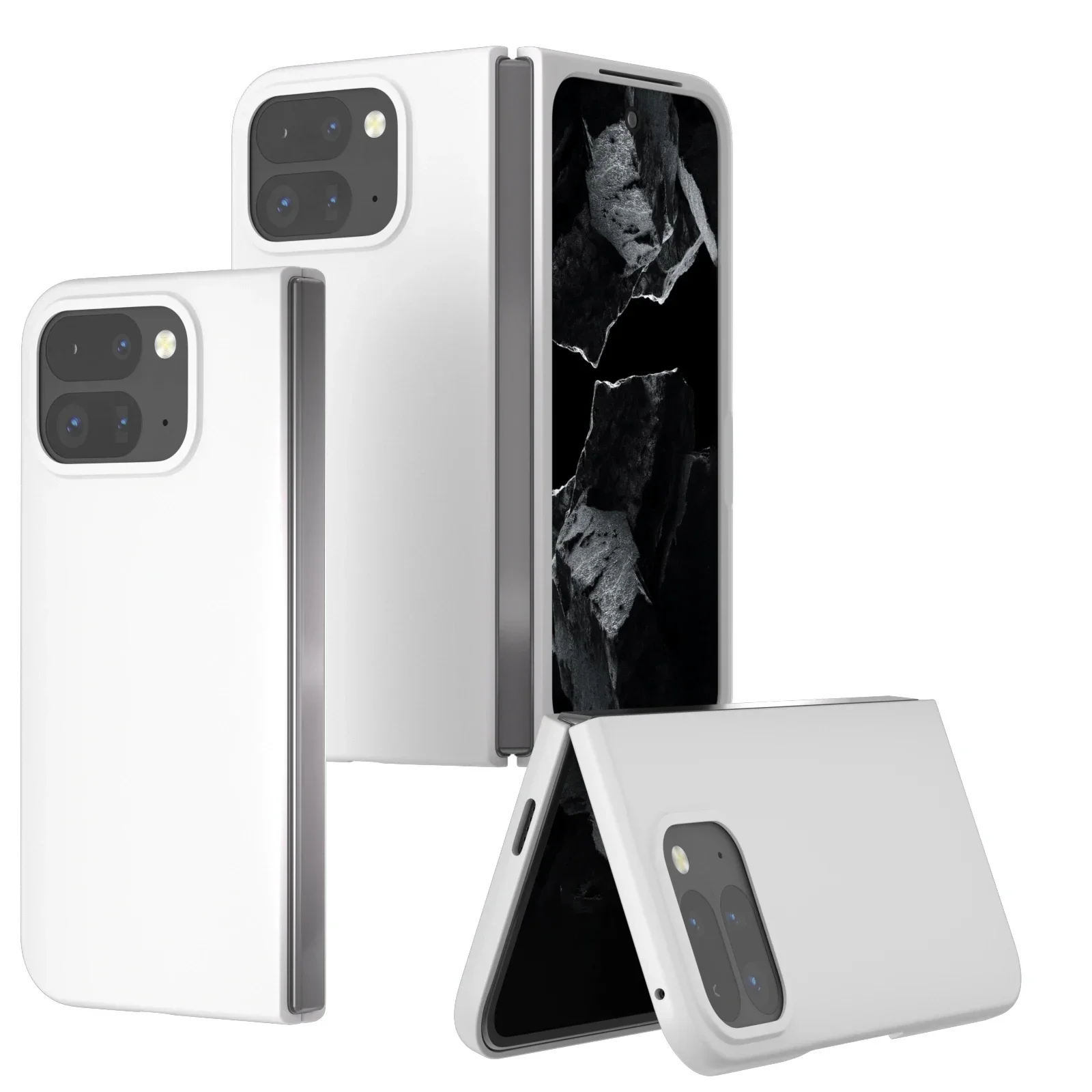 Luxury Matte Skin Phone Case for Google Pixel 9 Pro Fold Case Back Protection Shockproof Cover