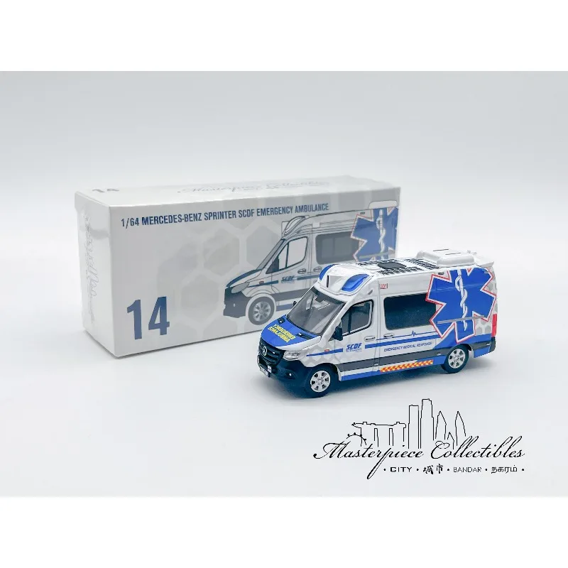 

Коллекционные предметы Шедевр 1/64, сингапурская модель автомобиля из сплава скорой помощи седьмого поколения, игрушка для мальчиков, коллекционное украшение для взрослых.