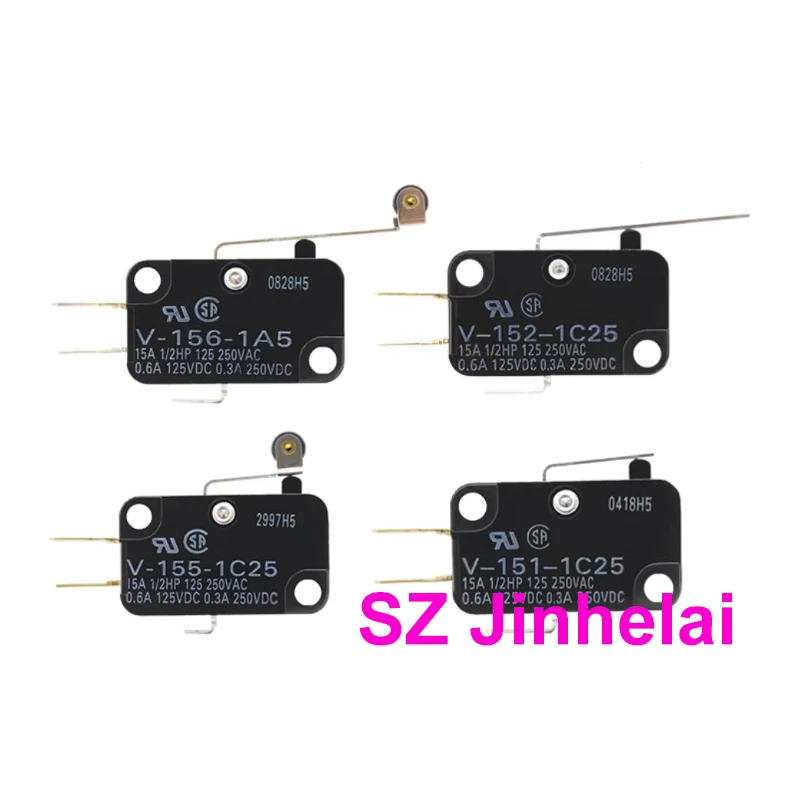 5pcs Authentic Original Omron Micro Switch V-155 156 165-1C25 1A5 1A5-T V-15-1B5