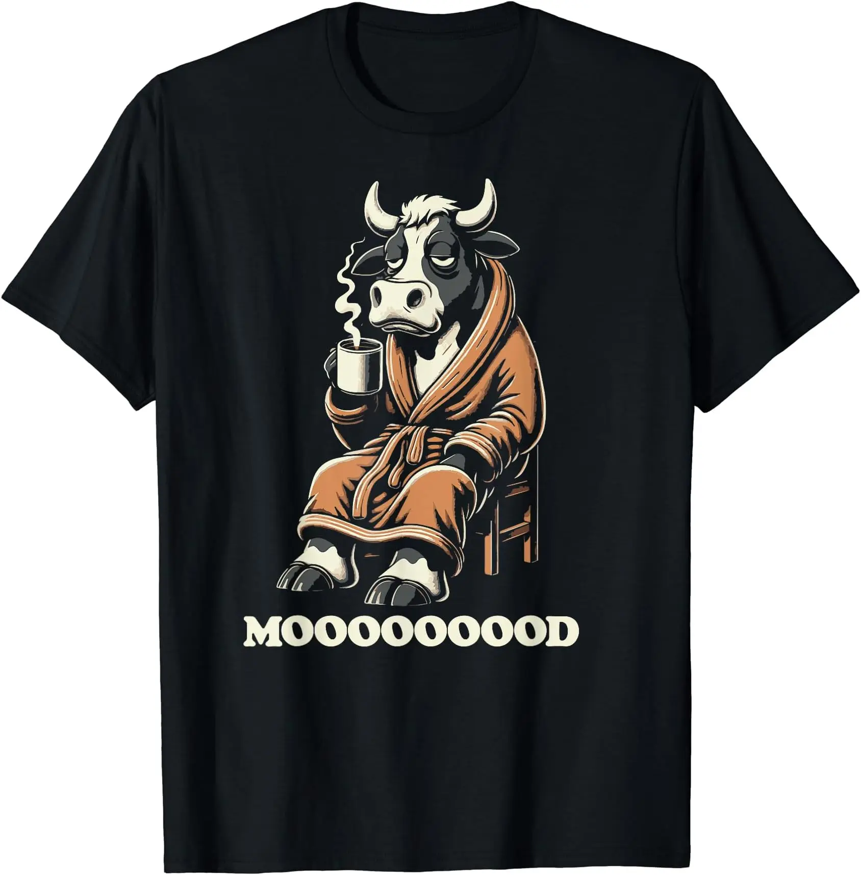 Funny Tired Cow Mood Silly Mooooood T-Shirt Anime Graphic for Men Clothing Women Tees Y2K tops Unisex Summer Short Sleeve