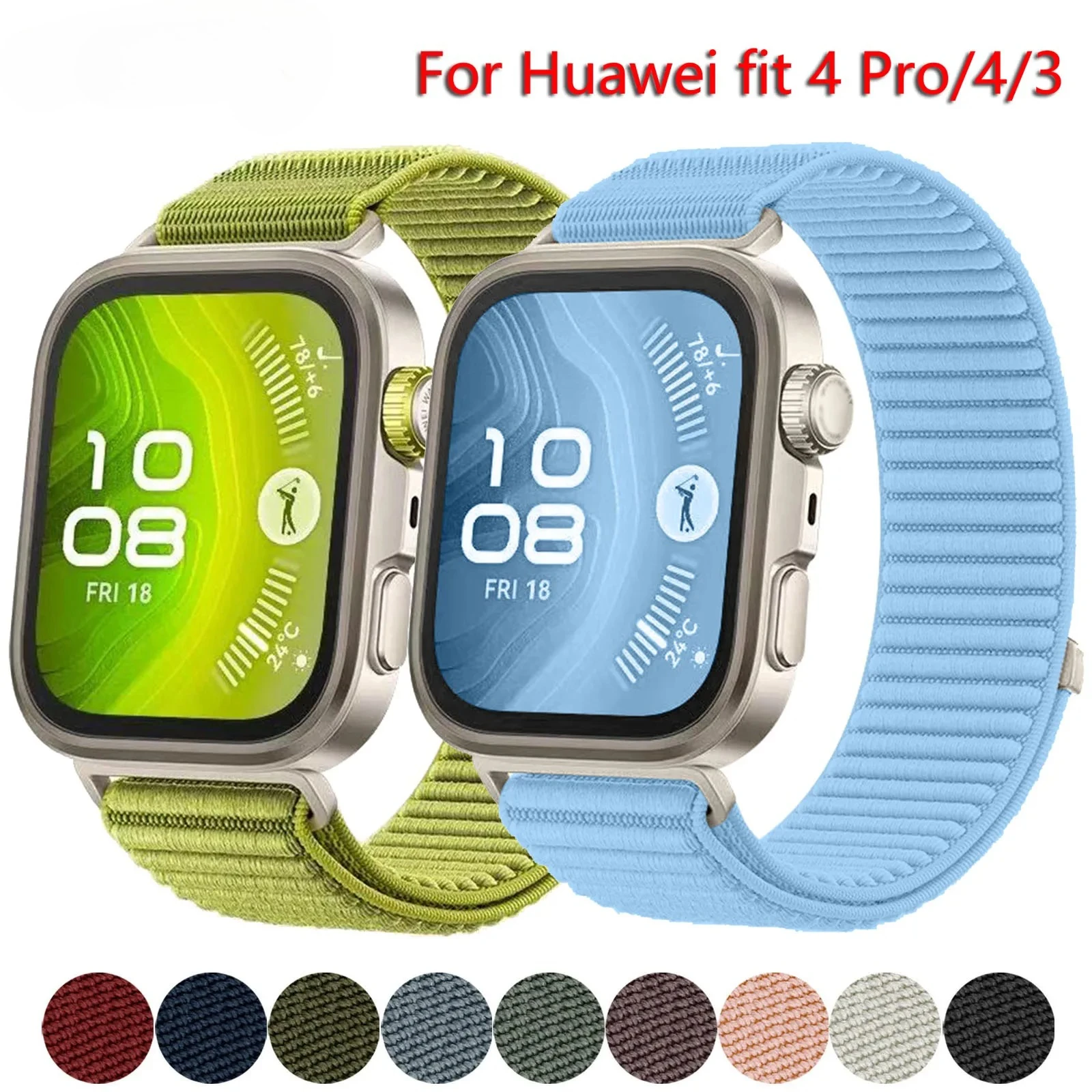 حزام لساعة Huawei Watch Fit 4 Pro ملحقات حزام رياضي قابل للتنفس سوار Correas لساعة Huawei Watch fit 4 3