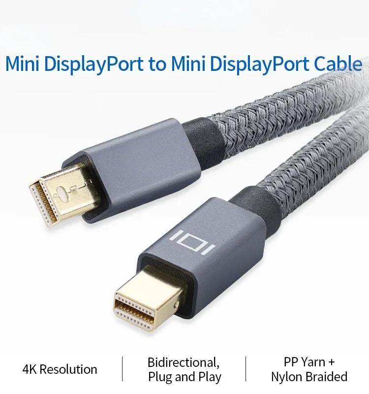 

High Quality 4K @ 60Hz Mini DisplayPort To Mini DisplayPort Cable Mini DP Male To Male Cord (Not Thunderbolt 2) 2M