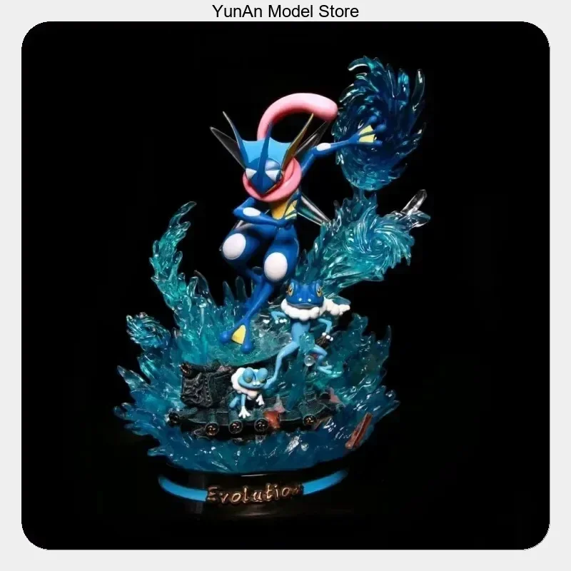 

32cm Greninja Glow Scene Anime Figure Statue Desktop Ornament Collectible Gift