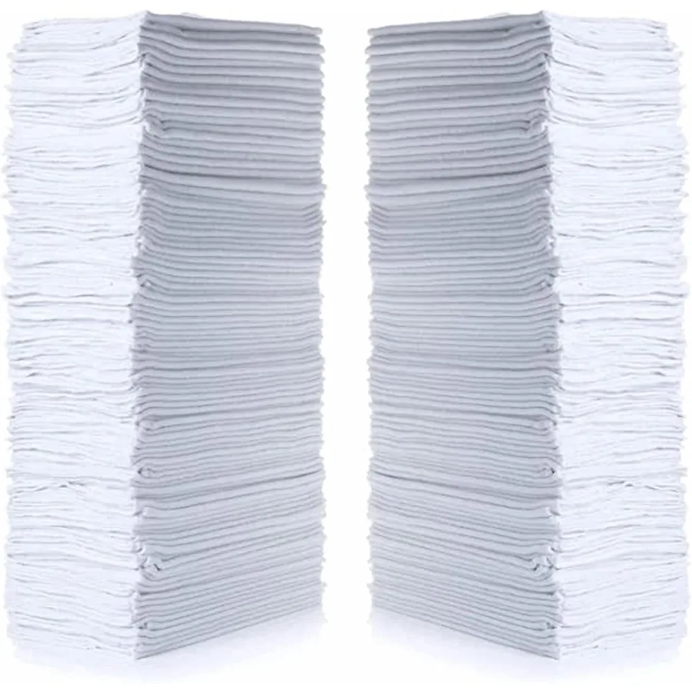 

Reusable Cotton Shop Towels 14x12 Inch 145 Pack Cleaning Rags for Auto Industry Garage Home