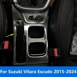 Interior Accessories For Suzuki Vitara Escudo 2015-2022 2023 2024 Matte Center Console Gear Shift Box Trim Water Cup Panel Cover