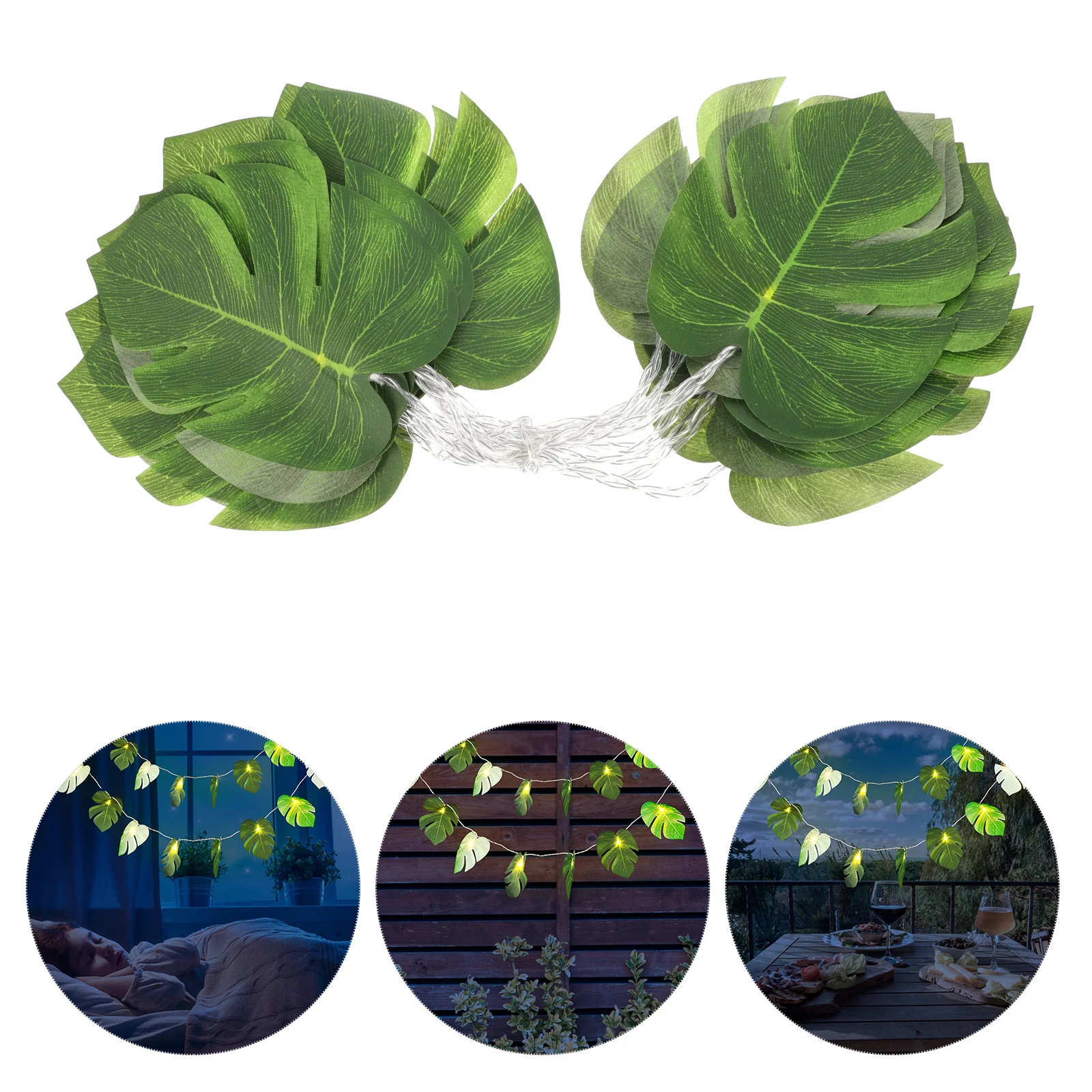 

Monstera Shaped Led String Lights Warm White For Party Home Garden Decoration Festive Atmosphere Outdoor Indoor Use