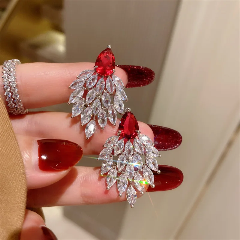 

Серьги-гвоздики с рубином для женщин, серебряные иглы 925, модные аксессуары для вечеринок, винтажные серьги, ювелирные изделия, подарок