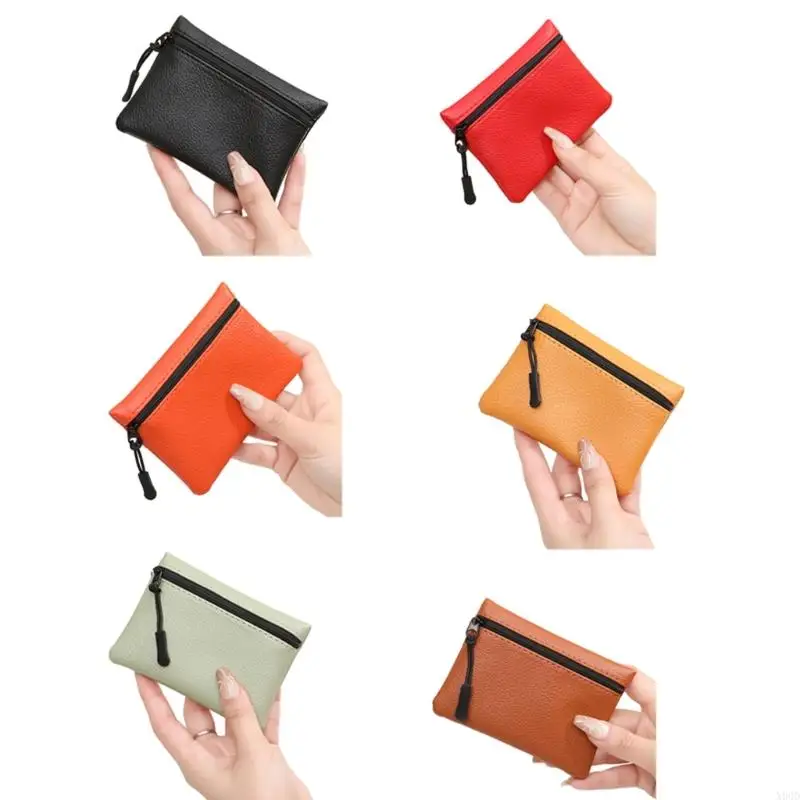 

X90D Functional PU Leather Coin Bag Wallet Zipper Purse for Women Organized Storage