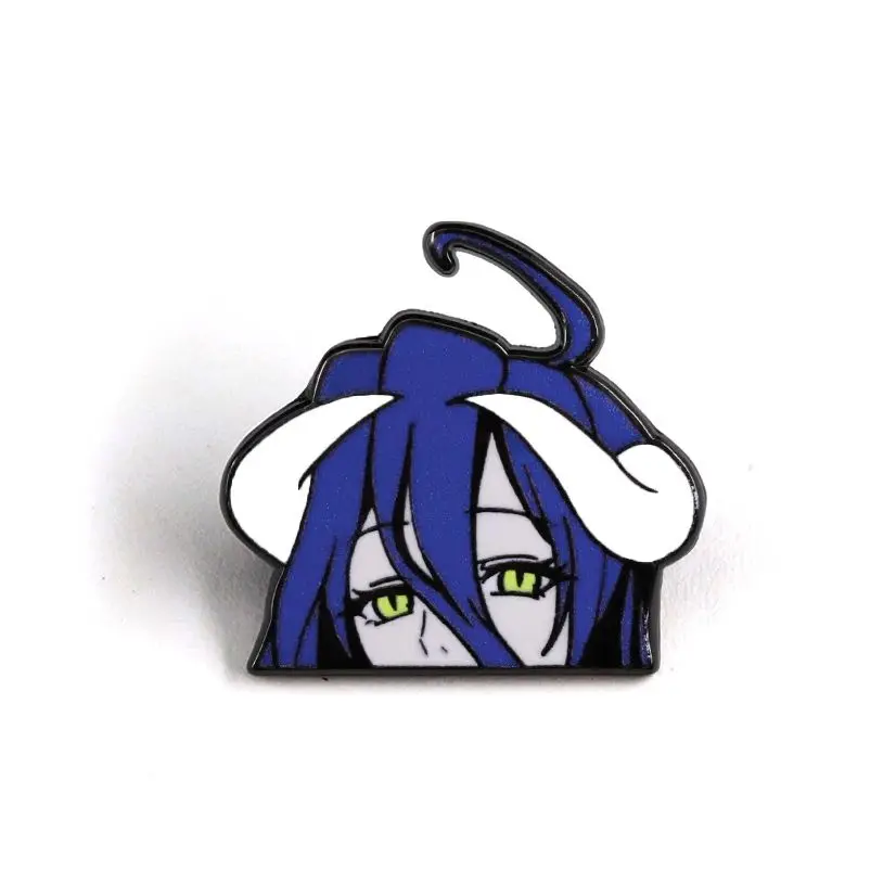 

Cute Overlord Albedo Peripheral Enamel Pin Fantasy Adventure Novel Brooch Pure White Demon Guardian Fans Gift Badge Accessory C